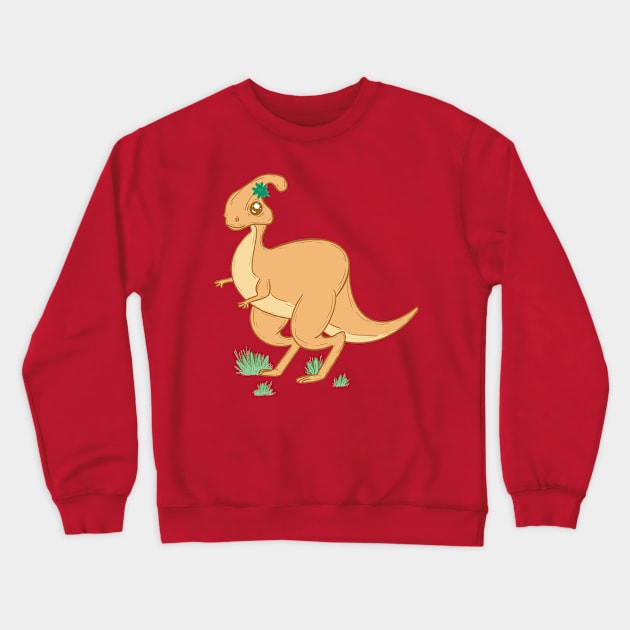 Shamrock dinosaur Crewneck Sweatshirt by Xatutik-Art